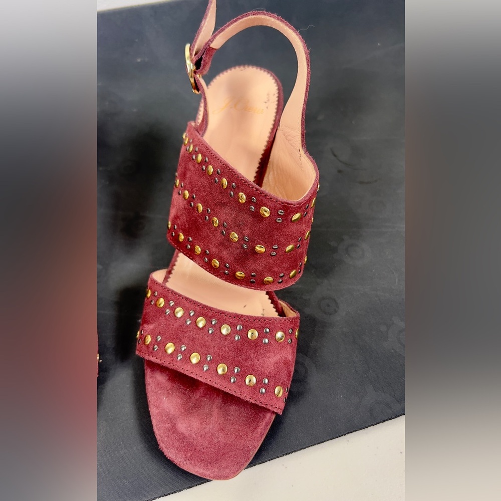 Jcrew Size 8.5 Stella Heels In Studded Suede - Bu… - image 5